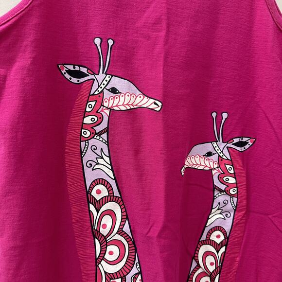 Tea Collection Hot Pink Giraffe Tank Dress - Picture 3 of 8